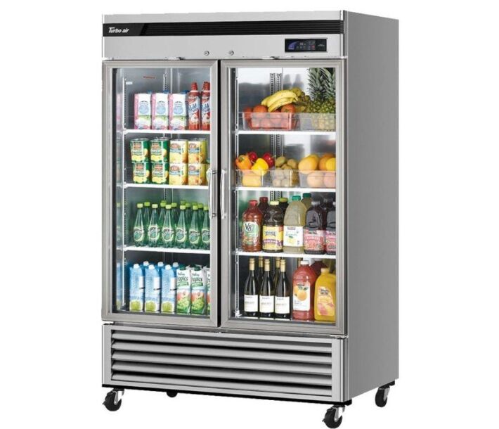 Turbo Air TSR-23GSD-N6 Super Deluxe 27" Bottom Mounted Glass Door Reach-In Refrigerator with LED Lighting - CA