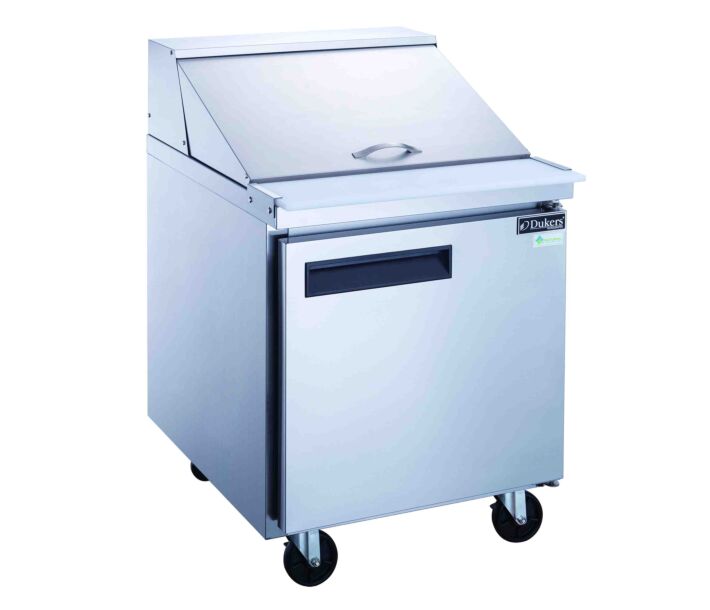 Dukers DSP29-12M-S1 29" Single Door Sandwich & Salad Prep Table Refrigerator, 6.56 cu. ft. - USA