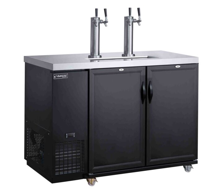 Dukers DKB48-M2 48" Commercial Double Door Kegerator - Stainless Steel - USA