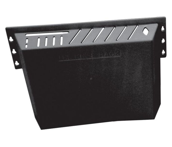 Omcan 14-Slot Wall-Mounted Plastic Knife Rack - Black - CA
