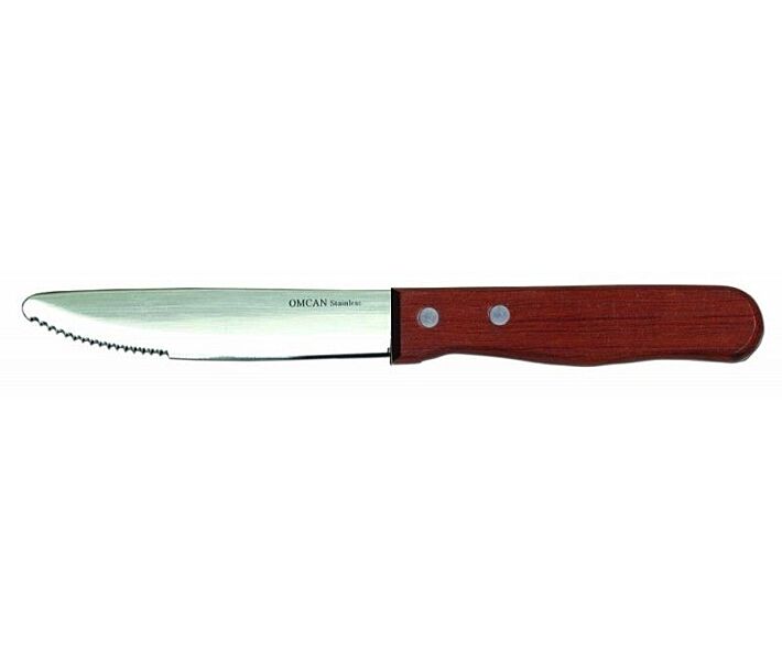 Omcan Table Steak Knife, Wide Blade, (12/Pk) - USA