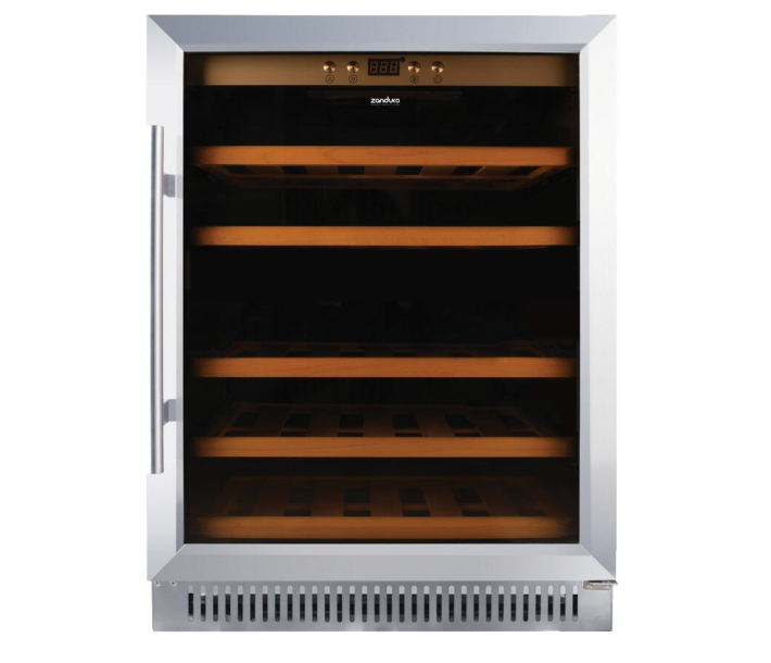 Zanduco 23" Single Zone Wine Cooler with 51 Bottle Capacity and Stainless Steel Door - 115V, 103W - CA