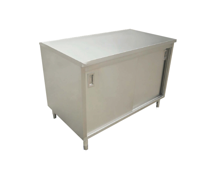 Zanduco 24" x 48" Worktable with Cabinets and Sliding Doors - CA