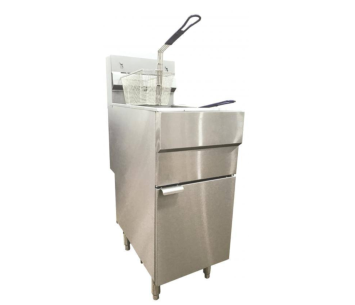 Omcan Floor Fryer 35-40 lb. Capacity Liquid Propane - 90,000 BTU - CA
