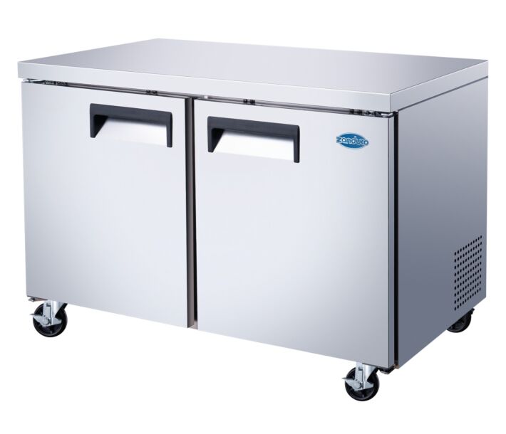 Zanduco 47" Stainless Steel 2-Doors Undercounter Freezer with 338L Capacity - 115V - USA