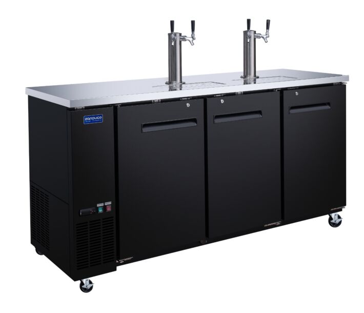 Zanduco 73" Three-Door Kegerator/Beer Dispenser with 2 Taps and 556L Capacity - 115V - USA