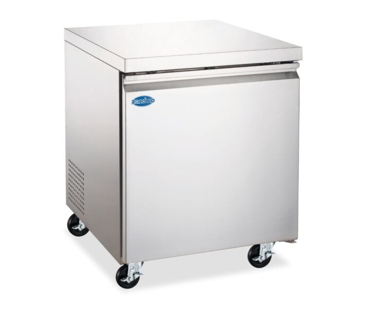 Zanduco 27" Single Door Stainless Steel Undercounter Freezer with 177L Capacity - 115V - USA
