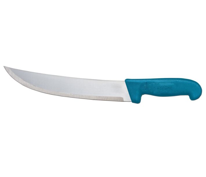 Omcan 10" Steak Knife with Blue Polypropylene Handle - CA