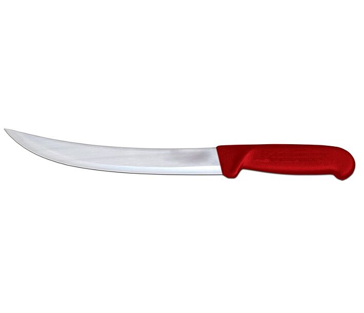 Omcan 10" Breaking Knife with Red Polypropylene Handle - USA