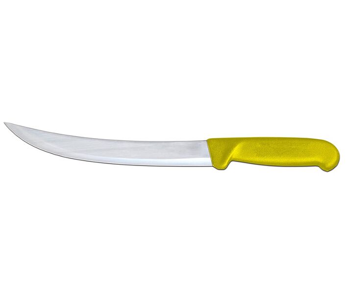 Omcan 10" Breaking Knife with Yellow Polypropylene Handle - CA