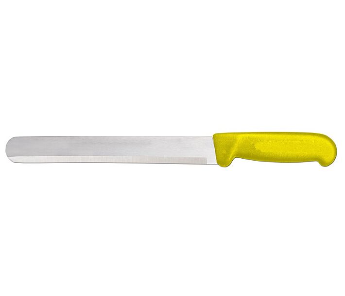 Omcan 12" Slicer Straight Knife with Yellow Polypropylene Handle - USA