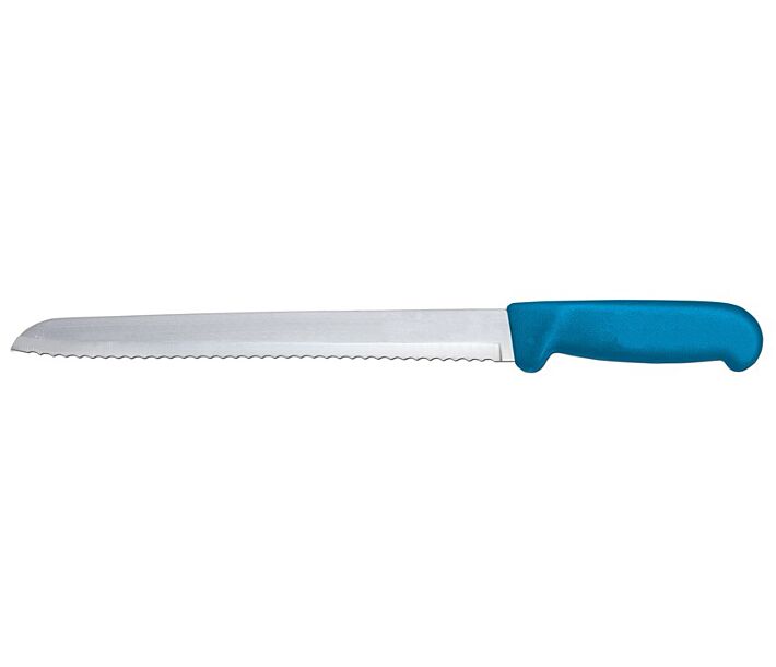Omcan 8" Slicer Narrow Blade Knife with Blue Polypropylene Handle - USA