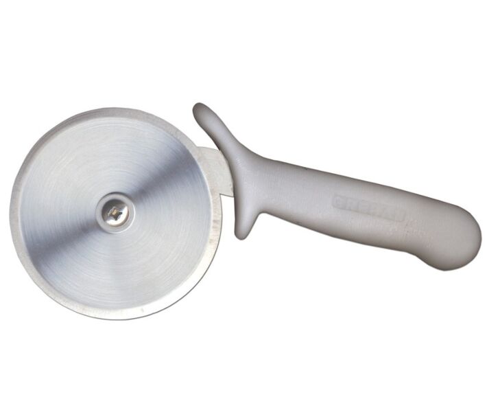 Omcan 4" Pizza Cutter - R-Style - White Handle - CA