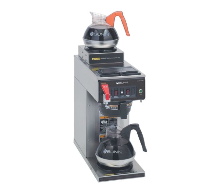 Bunn CWTF15-2 Automatic Coffee Brewer with 2 Warmers and Hot Water Faucet - 120V, 1570W - CA