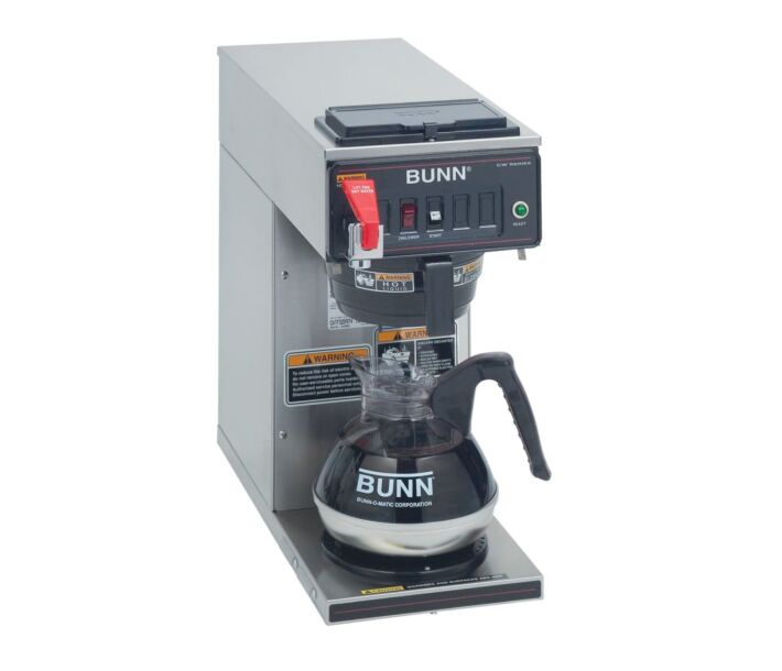 Bunn CWTF15-1 Automatic Coffee Brewer with Lower Warmer and Hot Water Faucet - 120V. 1250W - CA