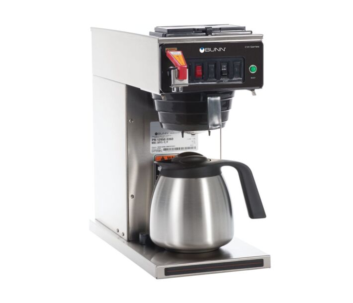 Bunn CWTF-DV-TC Dual-Voltage Stainless Steel Automatic Thermal Carafe Coffee Brewer - 12950.6123 - CA