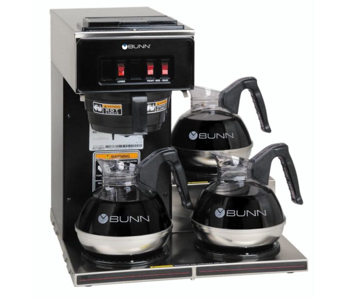 Bunn VP17-3L Stainless Steel Coffee Maker with 3 Lower Warmer - 120V, 1670W - CA