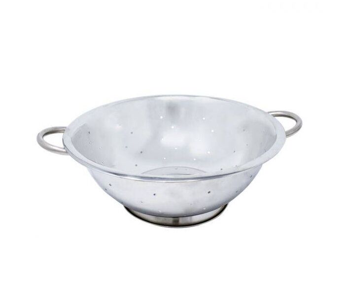 Omcan 8 qt. Stainless Steel Colander with Base and Handles - CA