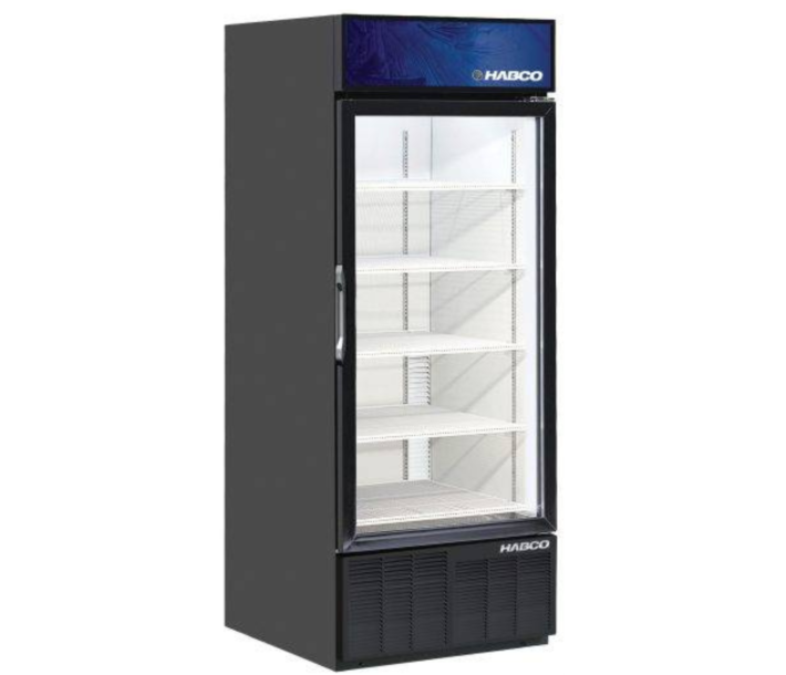 HABCO ESM28HC 30.5" Impulse Single Glass Swing Door Refrigerated Display 28 Cu.Ft. - 115V, 0.33HP - CA