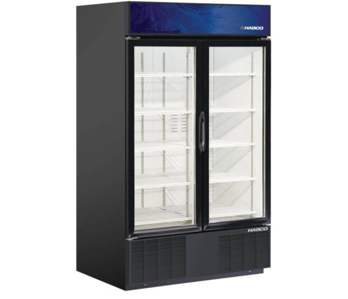 HABCO ESM46HC 24" Double Swing Glass Door Refrigerator 46 Cu.Ft - 115V, 0.25HP - CA