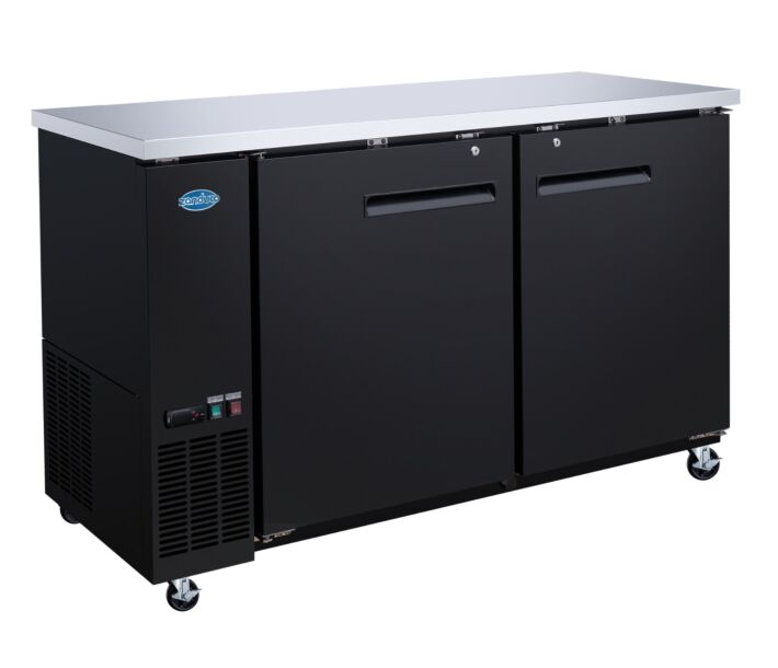 Zanduco 61" Two Solid Door Back Bar Refrigerator - 446L - CA