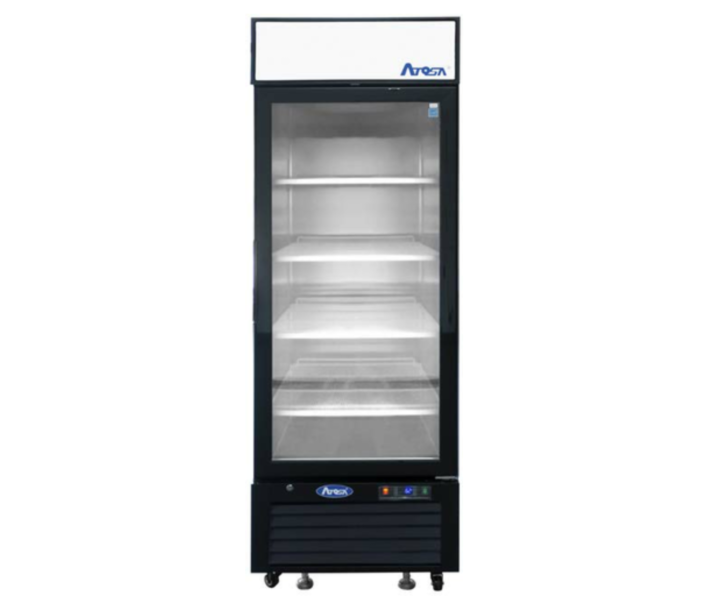 Atosa MCF8722GR 27" Bottom Mount Single Glass Door Reach In Merchandiser Refrigerator - CA