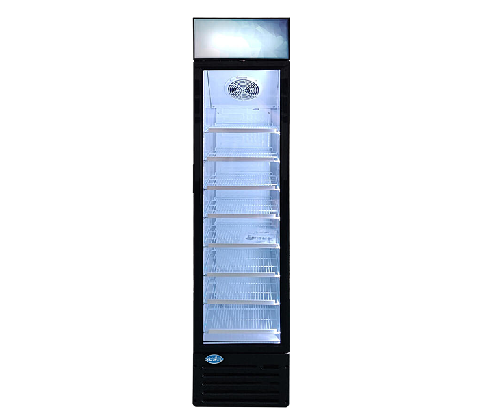Zanduco 16.5" Single Glass Door Reach-in Merchandiser Refrigerator 145L - USA