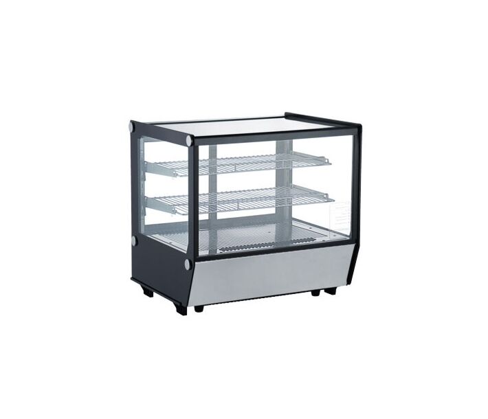 Zanduco Square Refrigerated Countertop Bakery Display Case - Black - USA
