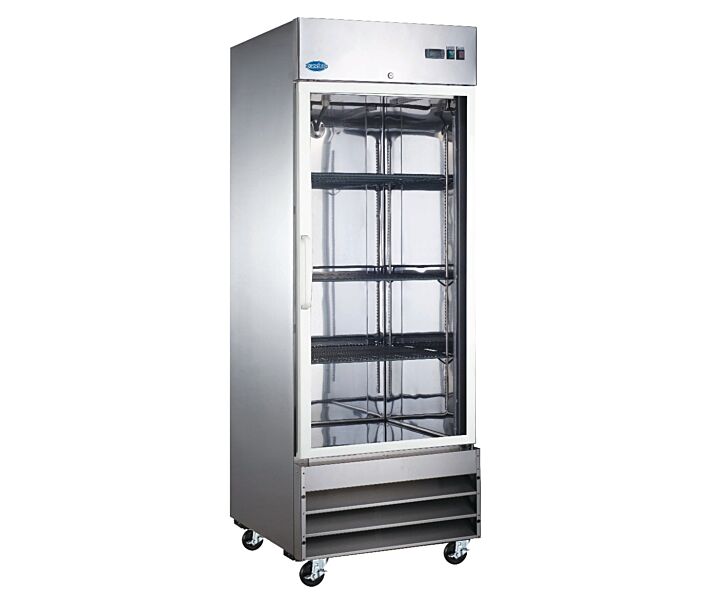 Zanduco 29" Single Glass Door Stainless Steel Reach-in Refrigerator with 651L Capacity - 115V, 1/5 HP - CA