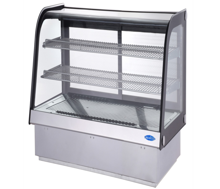 Zanduco 28" Countertop Drop-in Curved Glass Refrigerated Display - 88L - USA