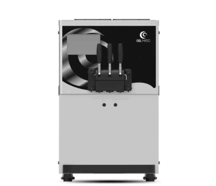 Gelmatic Double and Twist flavors Countertop Gravity Fed Soft Serve Machine - 26 Kg/h production capacity - CA