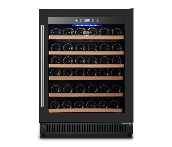 Vinovero 23" Single Zone Wine Cooler with 51 Bottle Capacity and Black Full Glass Door - USA