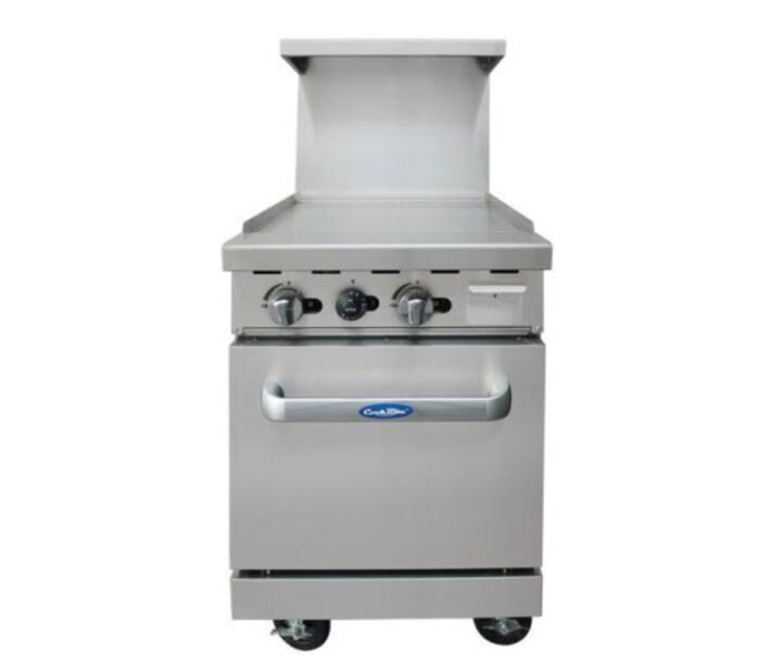Atosa AGR-24G 24'' Wide Griddle 48,000 BTU with (1) 20'' Wide Oven 2 Oven Racks 24,000 BTU - CA