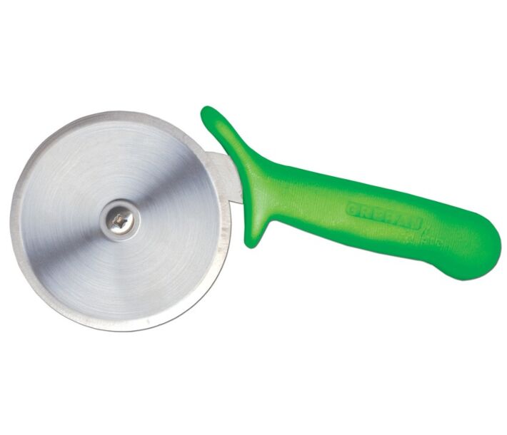 Omcan 4" Pizza Cutter - R-Style - Green Handle - CA