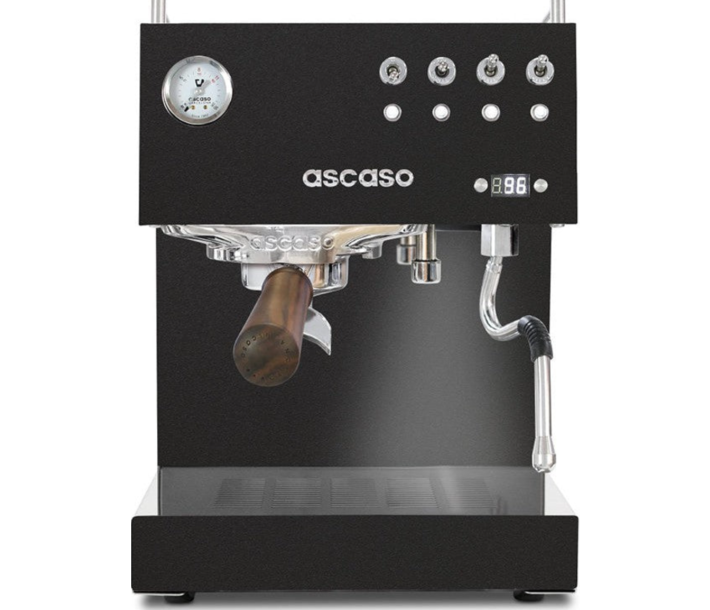 Ascaso DU.108 Duo PID PF Black/Wood Espresso Machine-120V, 15AMP - CA