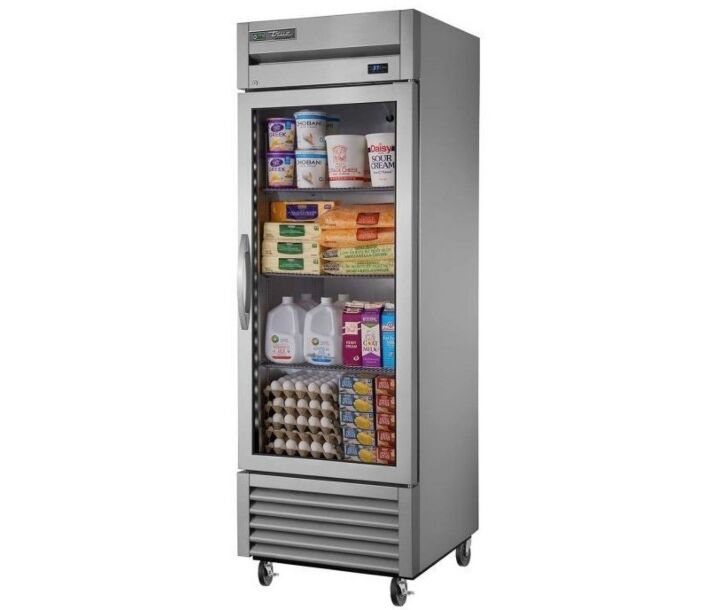 True T-23G-HC~FGD01 One Section Glass Door Reach In Refrigerator with LED Lighting - CA