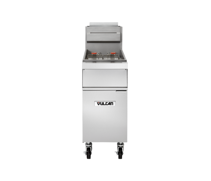 Vulcan 1GR35M 15.5" Freestanding Floor Fryer with 35-40 lb Capacity and 90,000 BTU - Liquid Propane - CA