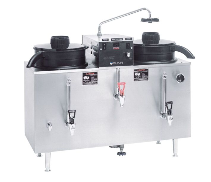 Bunn U38-SS Stainless Steel Twin Automatic Electric Coffee Urn with 11.4L Capacity - 120/208V, 8000W, 20500.6072 - CA
