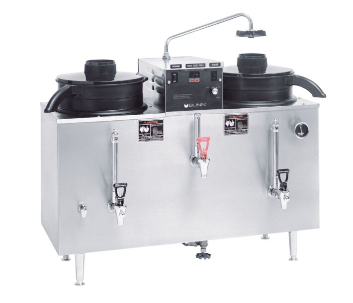 Bunn U3-SS Stainless Steel Twin Automatic Electric Coffee Urn with 11.4L Capacity  - 120/208V, 20500.6000 - CA