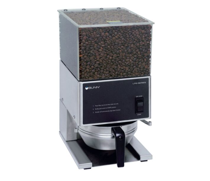 Bunn LPG-1 Stainless Steel Low-Profile Portion Control Single-Hopper Coffee Grinder - 20580.6000 - USA