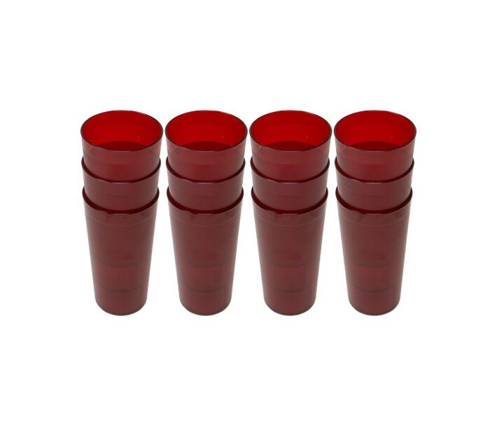 Omcan 80349 20 oz Red Pebbled Tumblers - per 12 pcs - CA