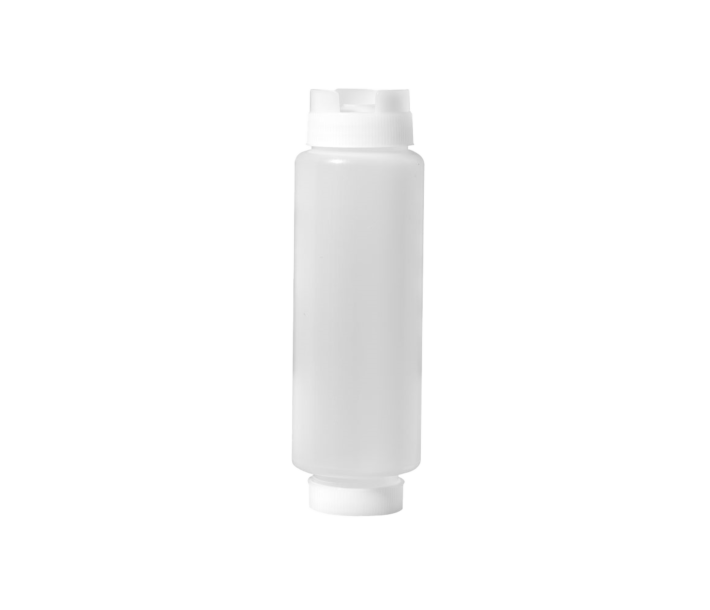 Omcan 20 oz. Dual-Way First In-First Out Squeeze Bottle - Clear - CA