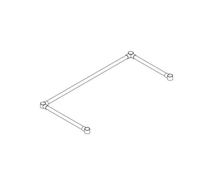 Zanduco Leg Brace For 24" X 24" Two Tub Sink - CA