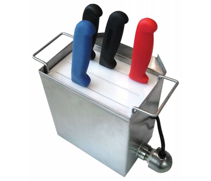 Omcan Stainless Steel Knife Sanitizer for 6" Knives - USA