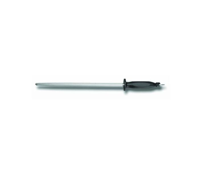Omcan 14" Sharpening Steel, Round, Black Handle - CA