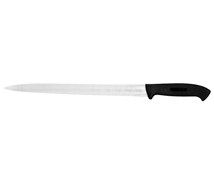 Omcan 11.25" Narrow Edge Sashimi Slicer with Black Handle - USA