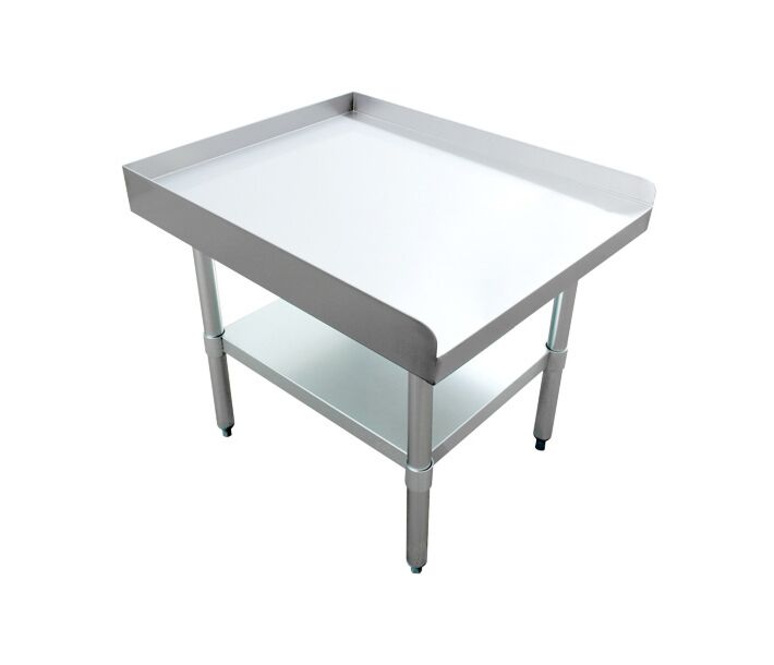 Zanduco 30″ x 24″ Stainless Steel Equipment Stand with Galvanized Undershelf and Legs - CA