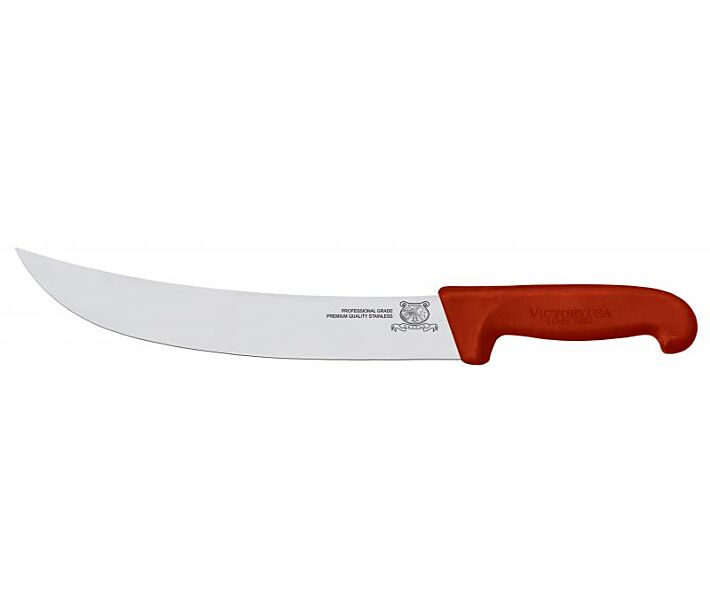 Omcan 12" Steak Knife with Red Super Fiber Handle - USA