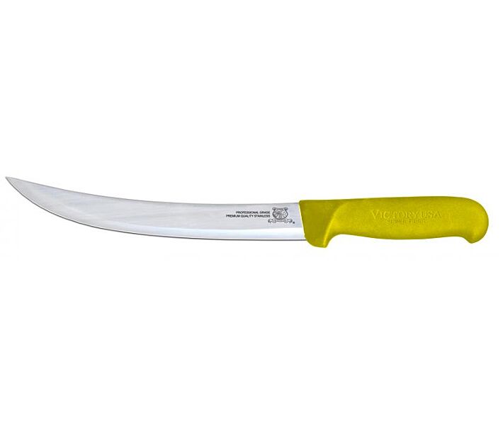 Omcan 8" Breaking Knife with Yellow Super Fiber Handle - USA
