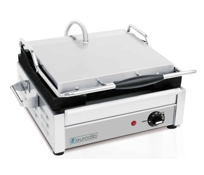 Eurodib SFE02340 Medium Commercial Electric Panini Grill All Flat - 120/240V - CA